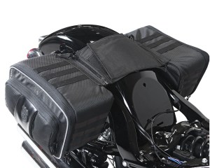 Photo of yoke straps connecting saddlebags